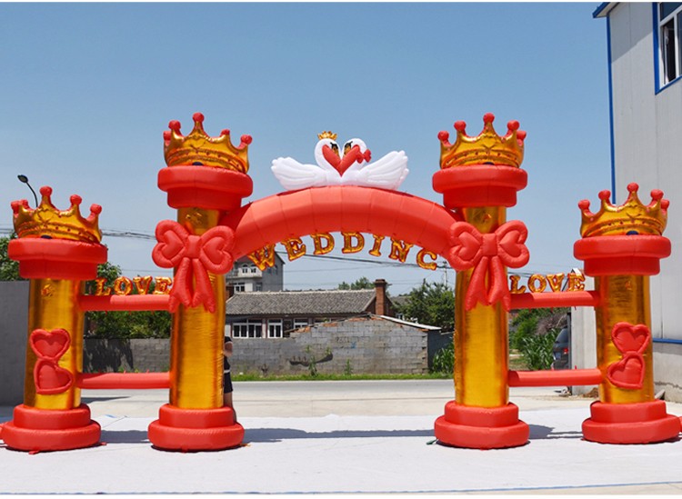 南桥镇红色婚庆气模拱门